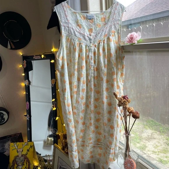 Vintage Lanz of Salzburg citrus print flowy summer house dress - Picture 13 of 16